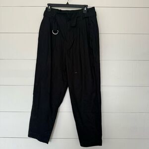 Abercrombie & Fitch Women’s Large Black Linen Belted Trousers LagenLook Capsule